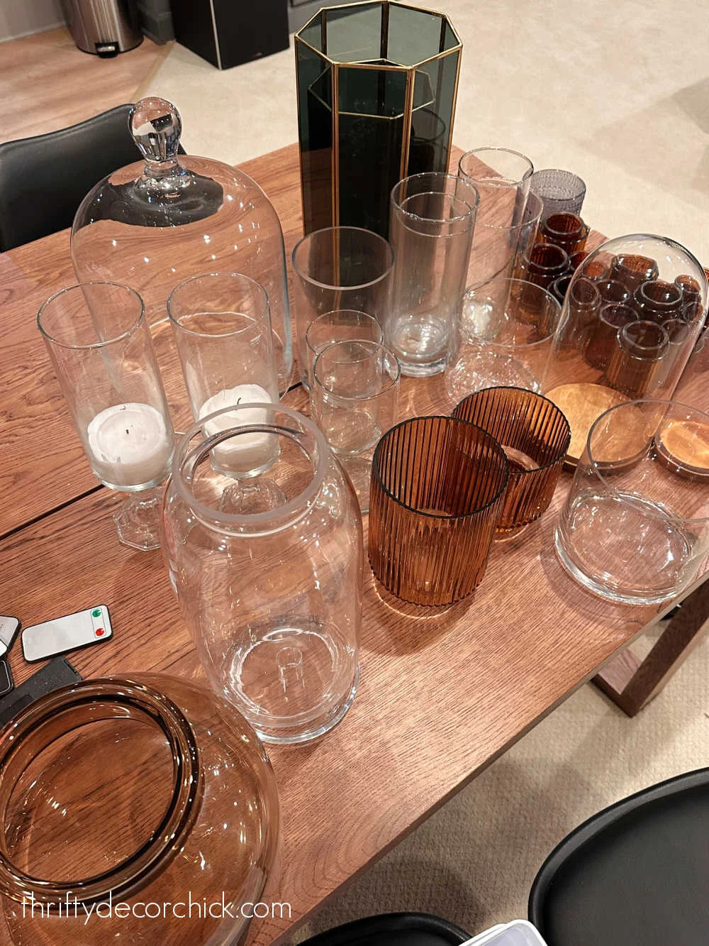 glass vases and canisters